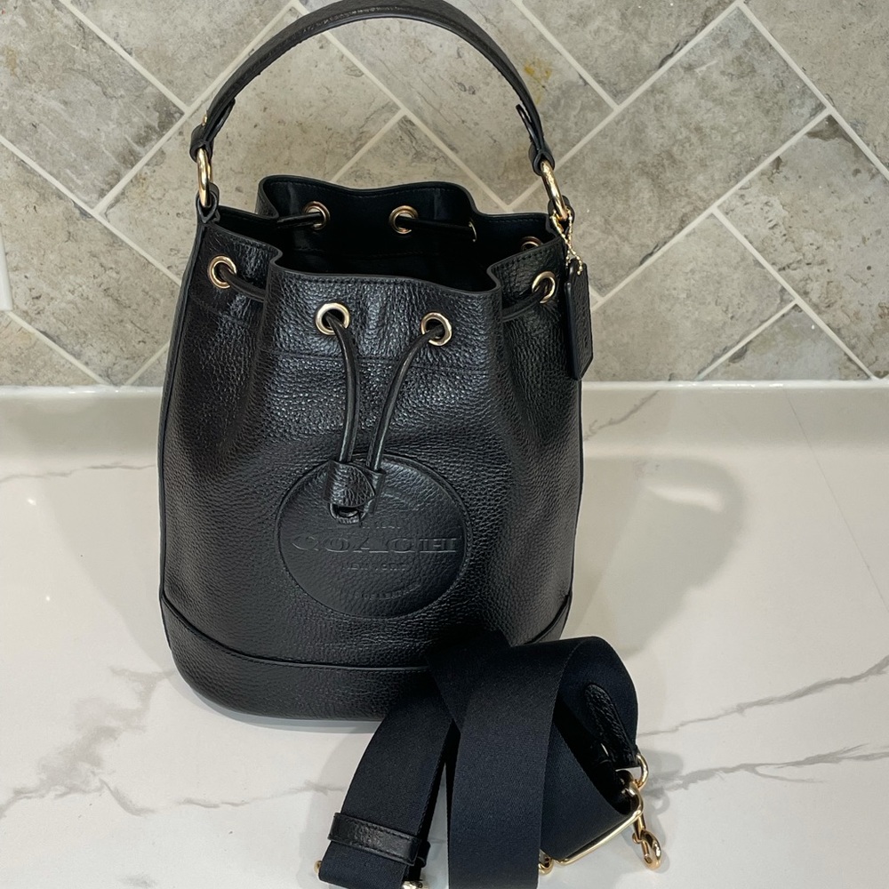 Coach Dempsey Drawstring Bucket Bag